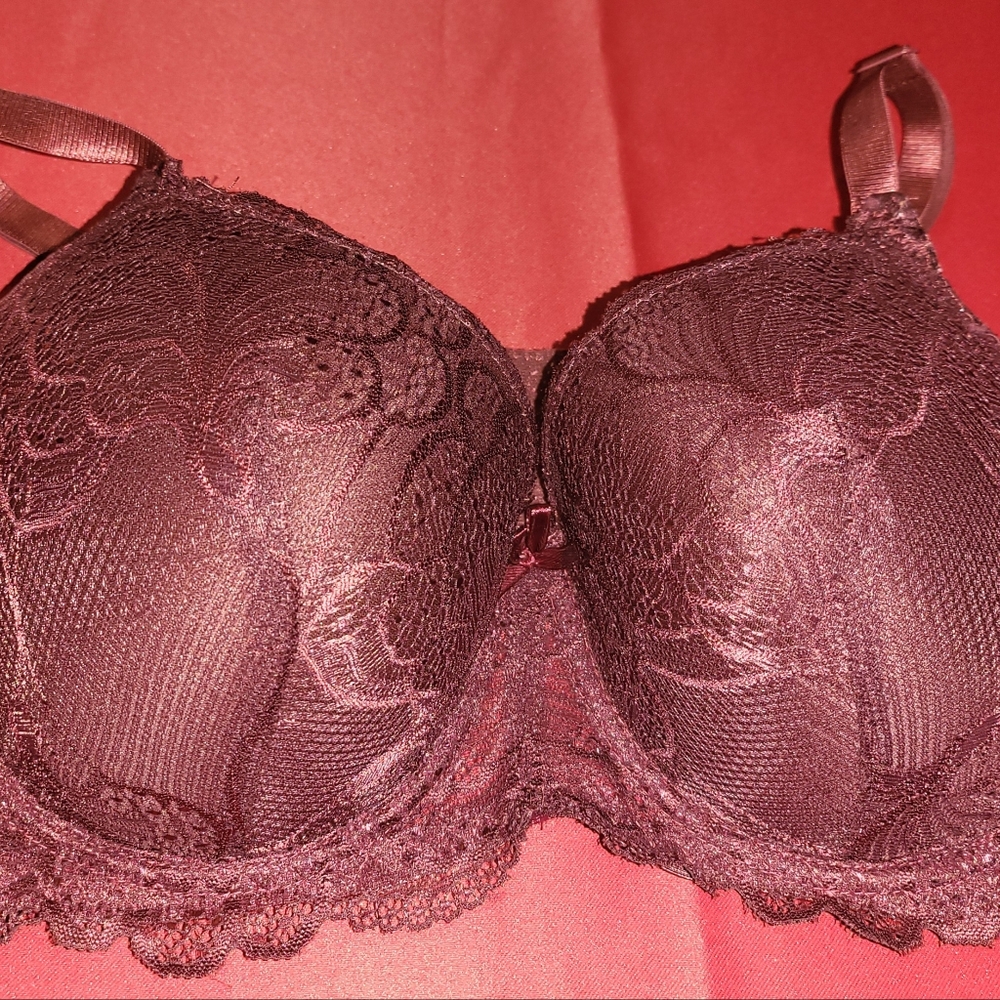 Cranberry Colored Full Size Bra - 36D (Bluxe)